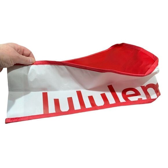 LULULEMON Reusable Large Red Plastic Tote Shopping Bag - Picture 8 of 11